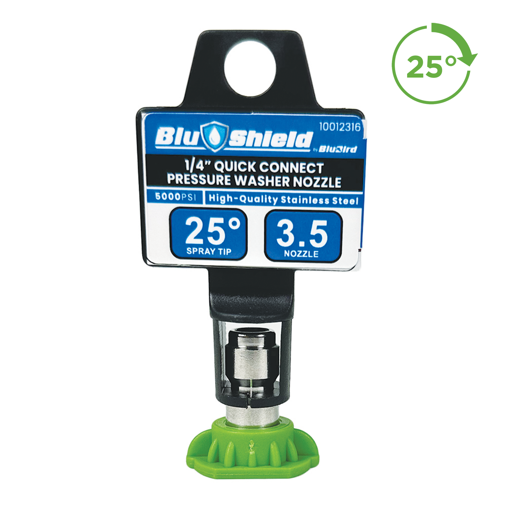 BluShield 3.5 Orifice 25° Quick Disconnect Pressure Washer Spray Tip