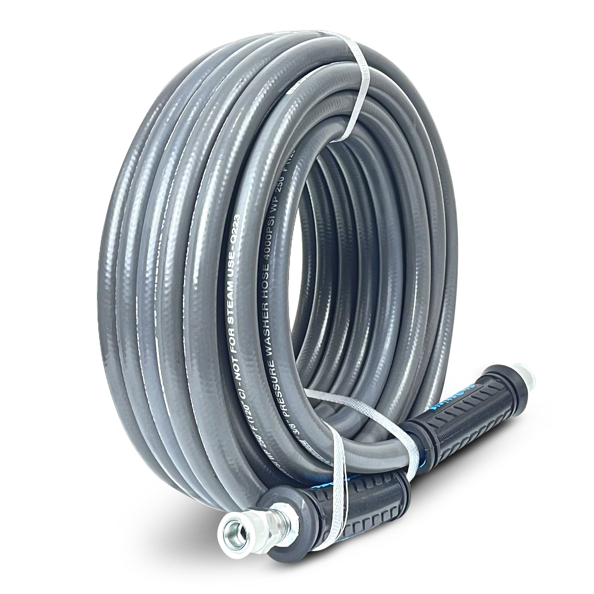BluShield 3/8" Single Wire Pressure Washer Replacement Hose with NPT Fittings, 4000PSI